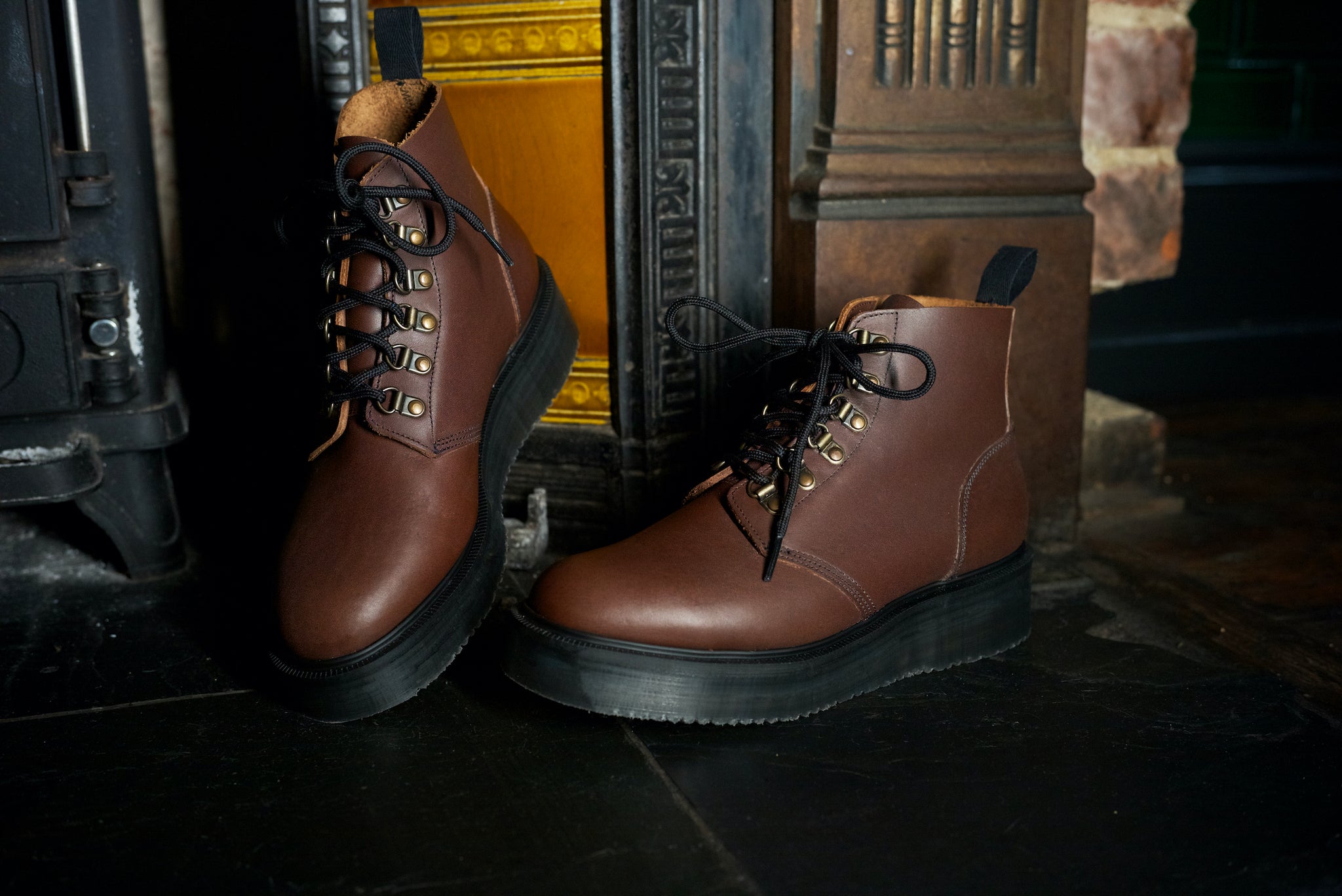 Denson Platform City Hiker Boot - Brown – Denson Shoes